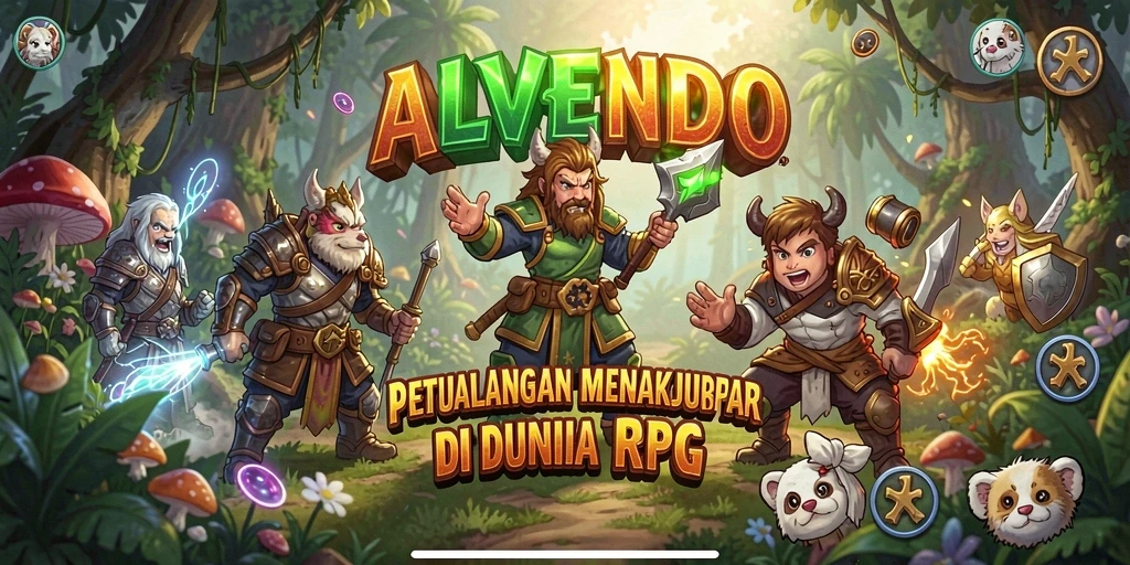 Gameplay menakjubkan dalam ALVENDO dengan petualangan RPG yang seru.