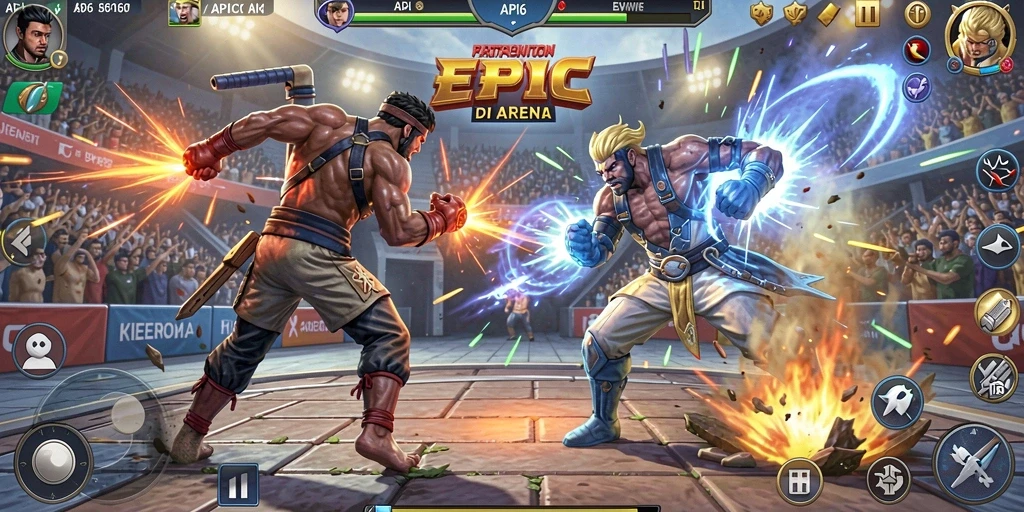 Screenshot dari gameplay API66 dalam pertarungan yang mendebarkan.