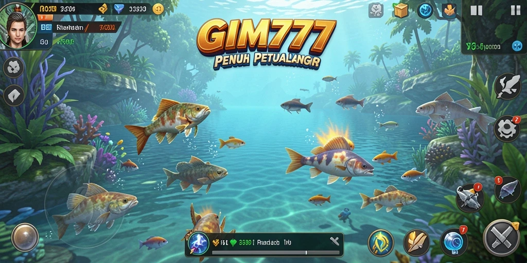 Gameplay GIM777 yang seru dengan beragam jenis ikan.