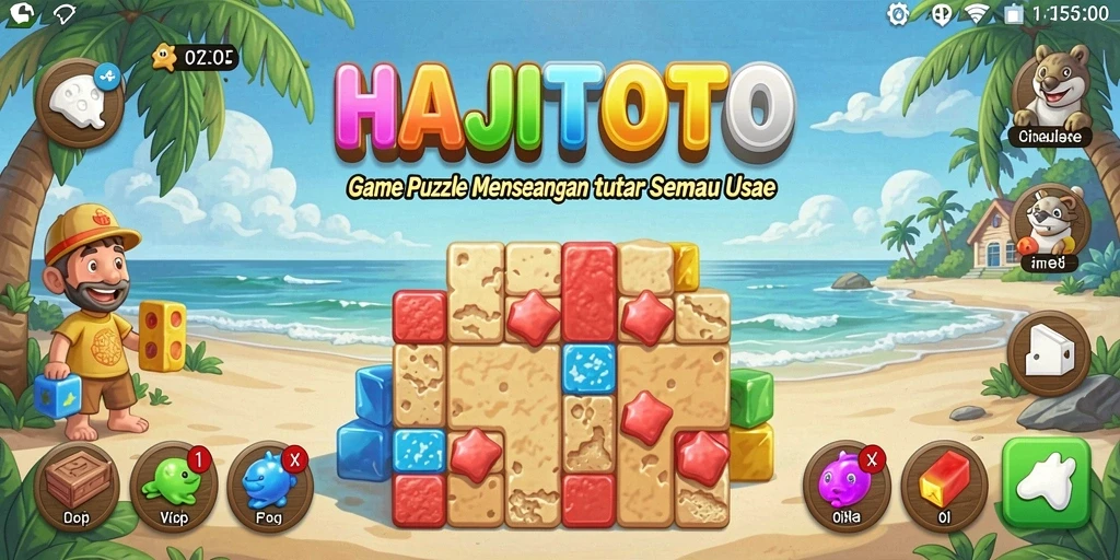 Tampilan gameplay HAJITOTO dengan puzzle interaktif dan seru.