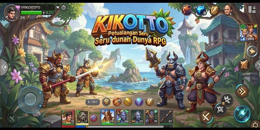Tampilan gameplay KIKOTOTO yang menarik dan penuh aksi RPG.
