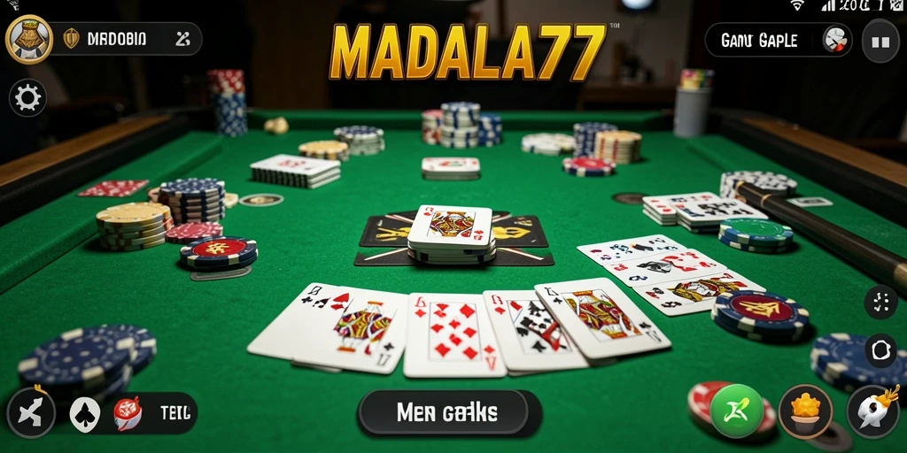 Tampilan game Gaple MANDALA77 yang seru dan interaktif.