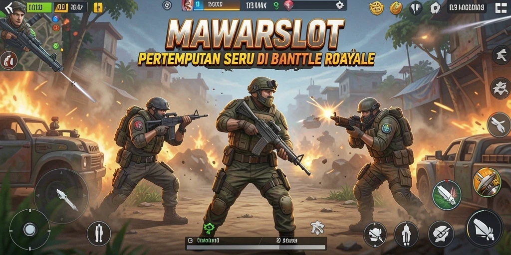 Gameplay seru dalam MAWARSLOT yang menunjukkan pertempuran intens.