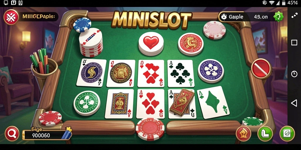 Screenshot gameplay Gaple MINISLOT yang menampilkan suasana pertandingan seru.