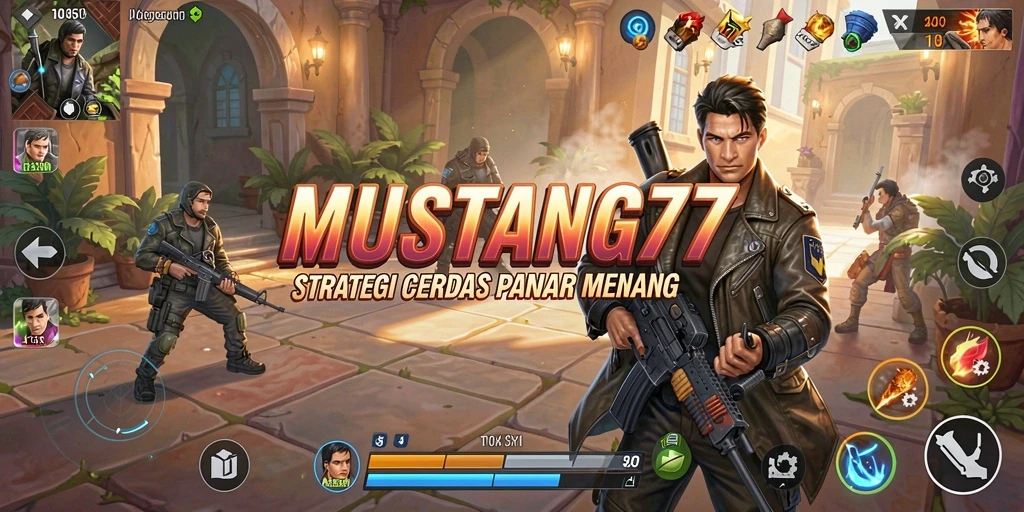 Tangkapan layar gameplay <strong>MUSTANG77</strong> menunjukkan strategi mendalam dan pertempuran seru.