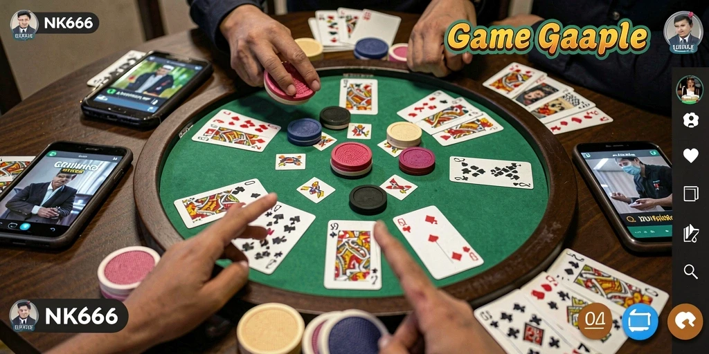 Screenshot gameplay NK666 menampilkan serunya bermain Gaple.