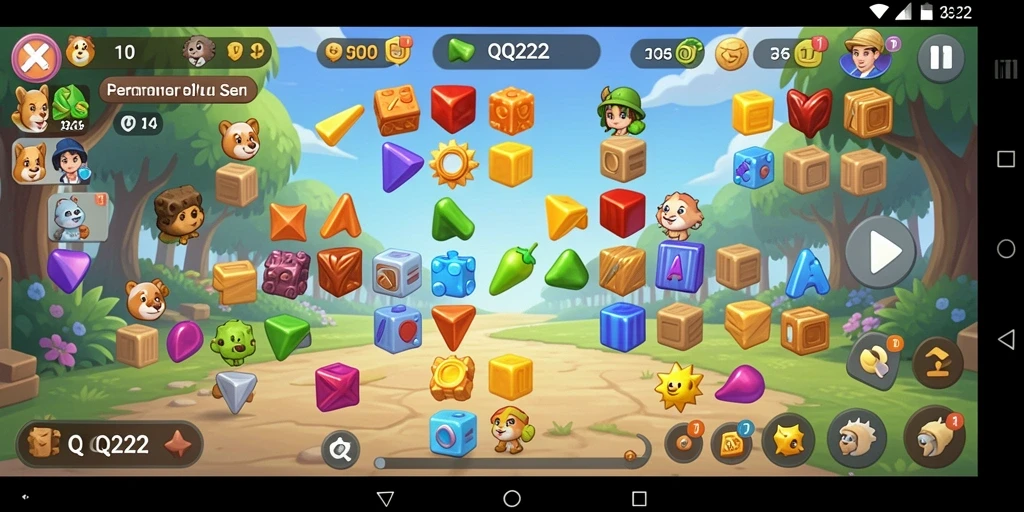 Tampilan gameplay QQ222 yang menarik dalam menyelesaikan teka-teki.