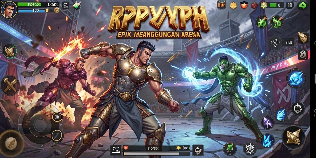 Tampilan seru pertarungan di RPYYY dengan karakter yang kuat.