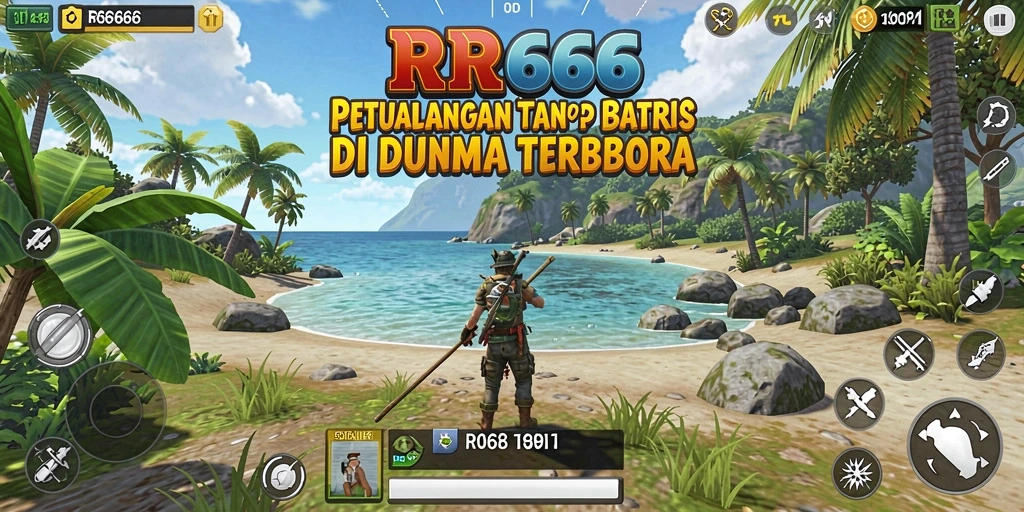 Screenshot gameplay dari RR666 menunjukkan dunia terbuka yang luas dan interaktif.