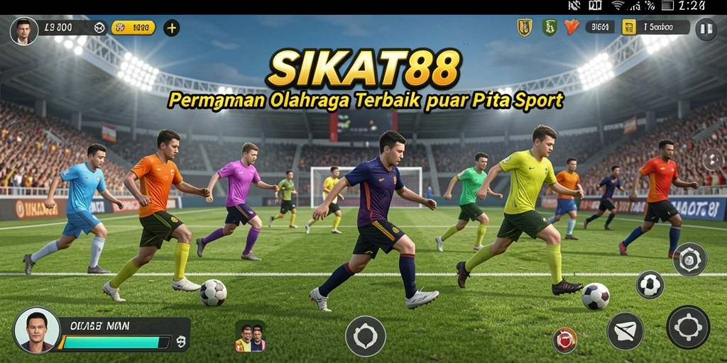 Tampilan gameplay menarik dalam SIKAT88 dengan aksi olahraga yang mendebarkan.