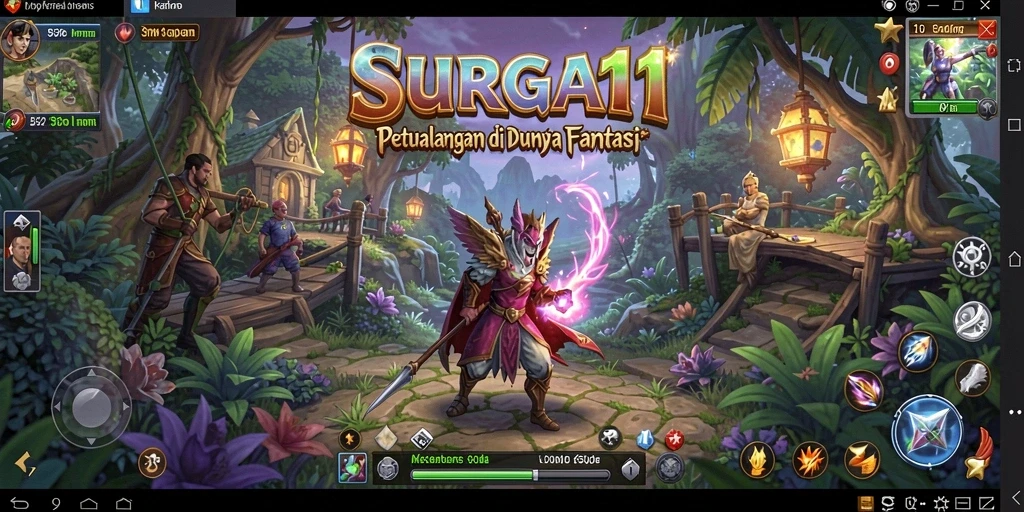 Tampilan gameplay SURGA11 yang penuh aksi dan petualangan.