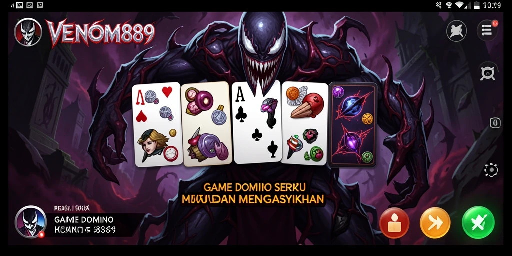 Screenshot gameplay VENOM889 yang menampilkan aksi seru Domino.